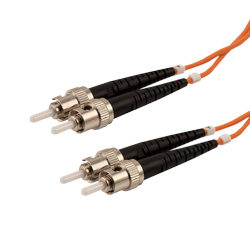 Picture of Fiber Optic Patch Cable ST to ST Duplex 50/125 multimode OM2 OFNP, 2 meter