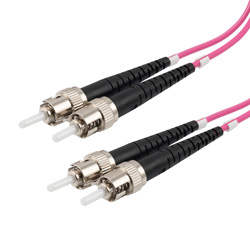Picture of Fiber Optic Patch Cable ST to ST Duplex 50/125 multimode OM4 OFNP, 2 meter