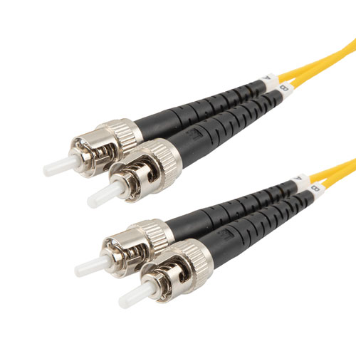 Picture of Fiber Optic Patch Cable ST to ST Duplex 9/125 single mode OS1 OFNP, 15 meter