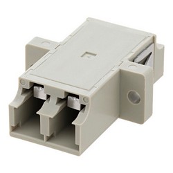 Picture of LC Shutter Coupler, Duplex, With Flange, Beige