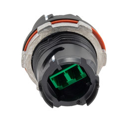 Picture of IP68 ODVA Compatible LC Inline Duplex Adapter, SM APC, with Dust Cap