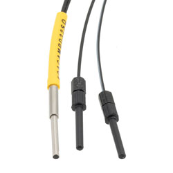 Picture of Fiber Optic Sensor Cable, 2M Side-view, Diffuse Reflection, R10 POF, M3 Cylindrical Sensing End with 2.0mm Diameter Extension