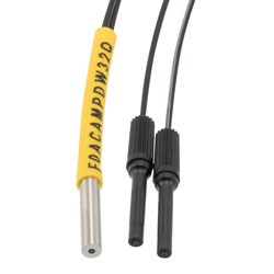 Picture of Fiber Optic Sensor Cable, 2M Small Bend Radius, Diffuse Reflection, R1 POF, M3 Cylindrical Sensing End with Straight Beam Exit