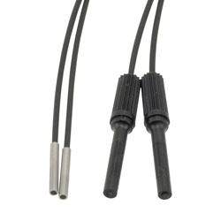 Picture of Fiber Optic Sensor Cable, 1M Small Bend Radius, Thru-beam, R4 POF, M1.5 Cylindrical Sensing End with Straight Beam Exit