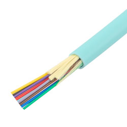 Indoor Multi-Fiber Distribution Cable, 12 Fiber, 40/100GB OM4, Riser Rated