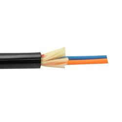 Picture of 1-Meter Interval SMF 9/125 2-count Breakout Fiber Cable 2.5mm OD Black Military rated