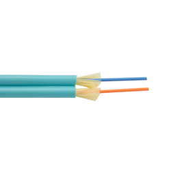 Picture of 1-Meter Interval OM3 MMF 50/125 Duplex Fiber Cable 3.0mm OD Bend-Insensitive Aqua OFNP