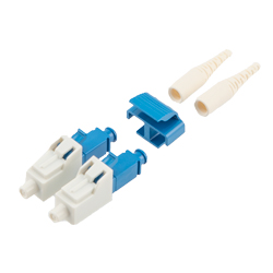 Picture of Fiber Connector, LC Duplex, for 0.9mm SMF, blue, Short boot