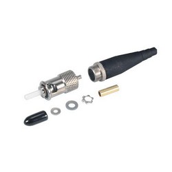 Picture of MIL M83522 ST Connector, Single Mode Locking Nickel Plated Brass for 2mm fiber