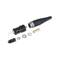 Picture of Ruggedized COTS ST Connector, Single Mode Locking Nickel Plated Brass for 3mm fiber