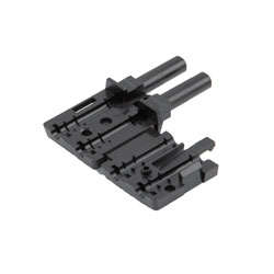 Picture of Versatile Link Black Duplex Friction-Style Connector. For use with 1.0 x 2.2mm POF.