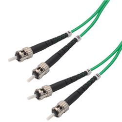 Picture of OM1 62.5/125, Multimode Fiber Cable, Dual ST / Dual ST, Green 1.0m