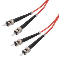 Picture of OM1 62.5/125, Multimode Fiber Cable, Dual ST / Dual ST, Red 2.0m
