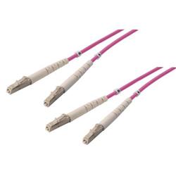 Picture of OM4 50/125, 100 Gig Multimode LSZH Fiber Cable, Dual LC / Dual LC, Magenta, 1.0m