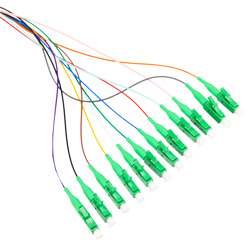 Picture of 12 Fiber LC/APC Distribution Style Pigtail, SM, Green Boots