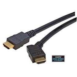 Picture of High Speed HDMI  Cable with Ethernet, Male/ 45 Degree Angle Male, Left Exit 5.0 M