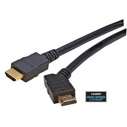 Picture of High Speed HDMI  Cable with Ethernet, Male/ 45 Degree Angle Male, Right Exit 3.0 M
