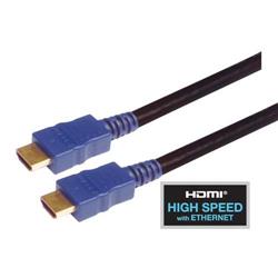 Picture of High Speed HDMI  Cable with Ethernet, Male/ Male, Blue Overmold 2.0 M