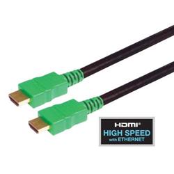Picture of High Speed HDMI  Cable with Ethernet, Male/ Male, Green Overmold 5.0 M