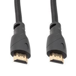 Picture of Nylon Braided Cable, HDMI 2.0 Male to Male with Ferrites, Supports 4K Resolution, 1 Meter
