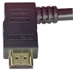 Picture of High Speed HDMI  Cable with Ethernet, Male/ Right Angle Male, Right Exit 1.0 M