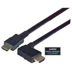 Picture of High Speed HDMI  Cable with Ethernet, Male/ Right Angle Male, Left Exit 4.0 M
