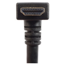 Picture of High Speed HDMI  Cable with Ethernet, Male/ Right Angle Male, Bottom Exit 1.0 m