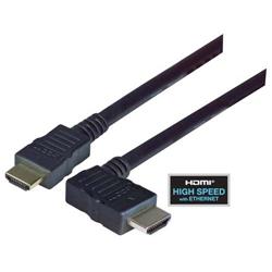 Picture of High Speed HDMI  Cable with Ethernet, Male/ Right Angle Male, LSZH, Left Exit 5.0 m