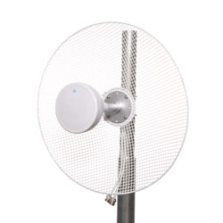 Picture of 1710-4200 MHz 17 dBi Gain Mesh Parabolic 2x2 MIMO Dish Antenna - 2 x Type N Male Connector
