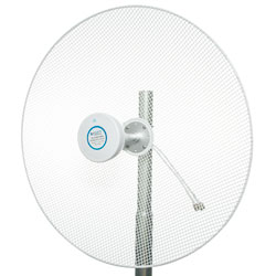 Picture of 1710-4200 MHz 20 dBi Gain Mesh Parabolic 2x2 MIMO Dish Antenna - 2 x Type N Female Connector