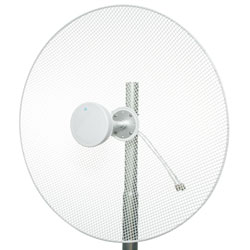 Picture of 1710-4200 MHz 20 dBi Gain Mesh Parabolic 2x2 MIMO Dish Antenna - 2 x Type N Male Connector