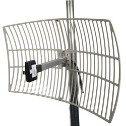 Picture of 2.4 GHz to 2.5 GHz 20 dBi Lightweight Die-cast Grid Antenna TNC Male Connector
