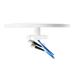 Picture of 698-960 MHz/1350-2700 MHz/3300-4200 MHz Low PIM Rated HH-pol MIMO Omni Low Profile Ceiling DAS Antenna, 1.5-6 dBi, 2x4.3-10 Female Connector