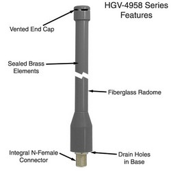Picture of 4.9 - 6.0 GHz 6 dBi Omnidirectional Antenna - N-Female Connector