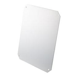 Picture of Blank Aluminum Mounting Plate for 12x10x6 Polycarbonate Enclosures
