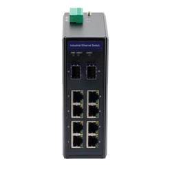 Industrial 10 Ports Gigabit Ethernet Switch, Din Rail 10 Ports RJ45 Network  Switch