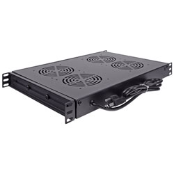 Picture of 1U Rack mount Cabinet mount (4 UL listed fans) Fan Panel, 110v, with NEMA 5-15P (US) Plug, Cord Length 2M