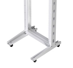 Picture of 42U 2-Post Open Frame Rack with Casters RAL9003 -Signal White