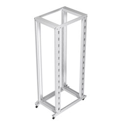 Picture of 42U adjustable Depth 4-Post open frame network rack RAL9003 -Signal White