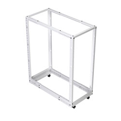 Picture of 25U adjustable 4-post open frame network rack RAL9003 -Signal White