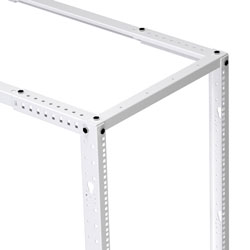 Picture of 25U adjustable 4-post open frame network rack RAL9003 -Signal White