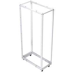 Picture of 45U adjustable Depth 4-Post open frame network rack RAL9003 -Signal White