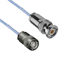 Picture of 1553 TRB 3-Slot Plug to TRS Subminiature Plug Cable Assembly using M17/176-00002-LC Coax, 1 FT