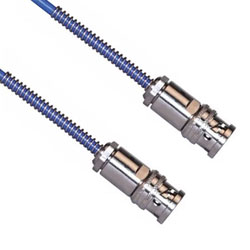 Picture of 1553 TRB 3-Slot Plug to TRB 3-Slot Plug Cable Assembly using 30-02003-LC Coax, 4 FT with Bend Relief