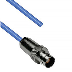 Picture of 1553 TRB 3-Lug Jack to Blunt Cut Genderless Cable Assembly using 30-02001-LC Coax, 1 FT