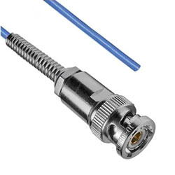 Picture of 1553 TRB 3-Slot Plug to Blunt Cut Genderless Cable Assembly using 30-02003-LC Coax, 2 FT with Bend Relief