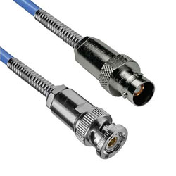 Picture of 1553 TRB 3-Lug Plug to TRB 3-Slot Jack Cable Assembly using 30-02001-LC Coax, 1 FT with Bend Relief