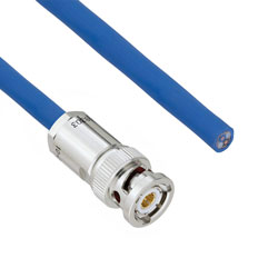 Picture of Halogen Free 1553 TRB 3-Slot Plug to Blunt Cut Cable Assembly using TWCH-78-2-LC Coax, 2 FT
