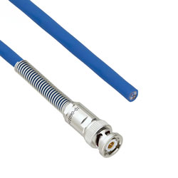 Picture of Halogen Free Bend Relief 3-Slot TRB Plug with Blunt Cut for 78 Ohm TWCH-78-2-LC, 24" Cable