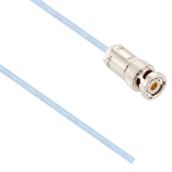 Picture of 1553 TRB 3-Slot Plug to Blunt Cut Cable Assembly using M17/176-00002-LC Coax, 1 FT , LF Solder